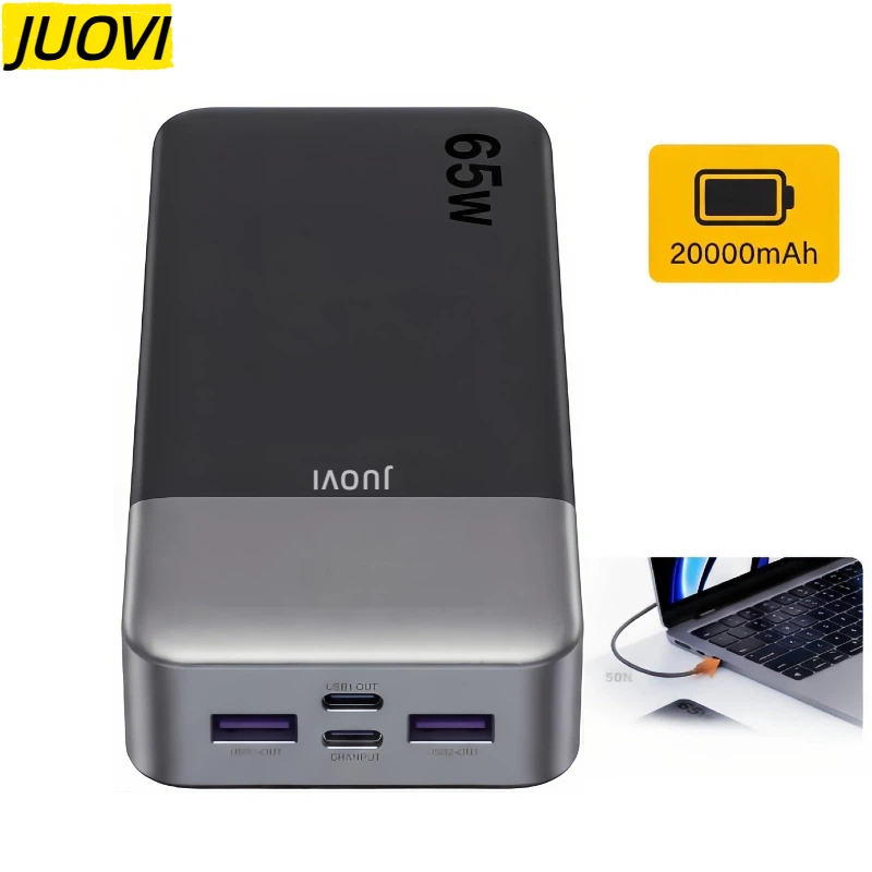 Laptop Accessories Usb - JUOVI 20000mAh Power Bank 65W PD