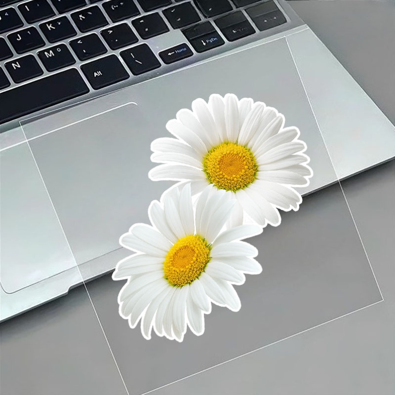 1pc Fashion Daisy Car Stickers - Yellow Laptop Accessories avaliação e preço