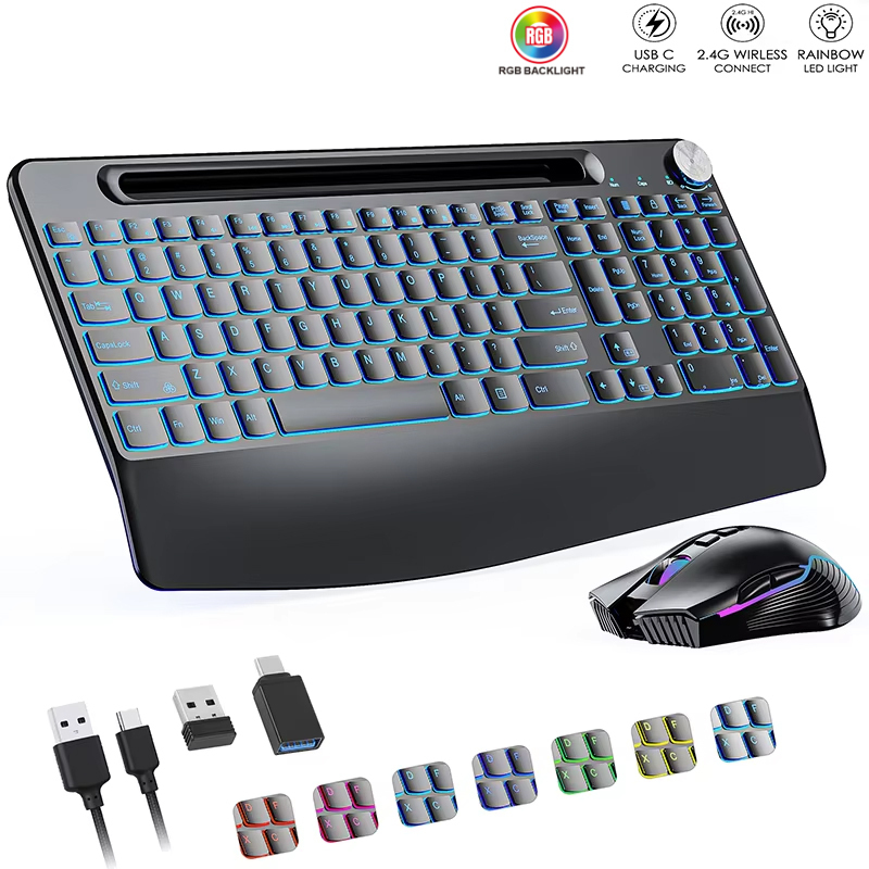 2.4G&Type-C Wireless Keyboard  - Laptop Accessories Combo avaliação e preço