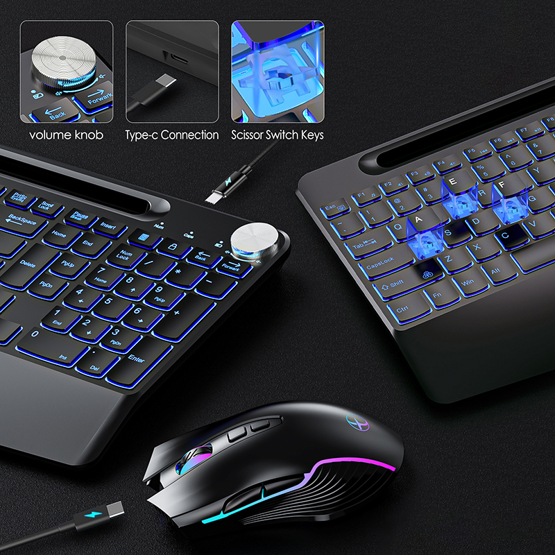 2.4G&Type-C Wireless Keyboard  - Laptop Accessories Combo avaliação e preço