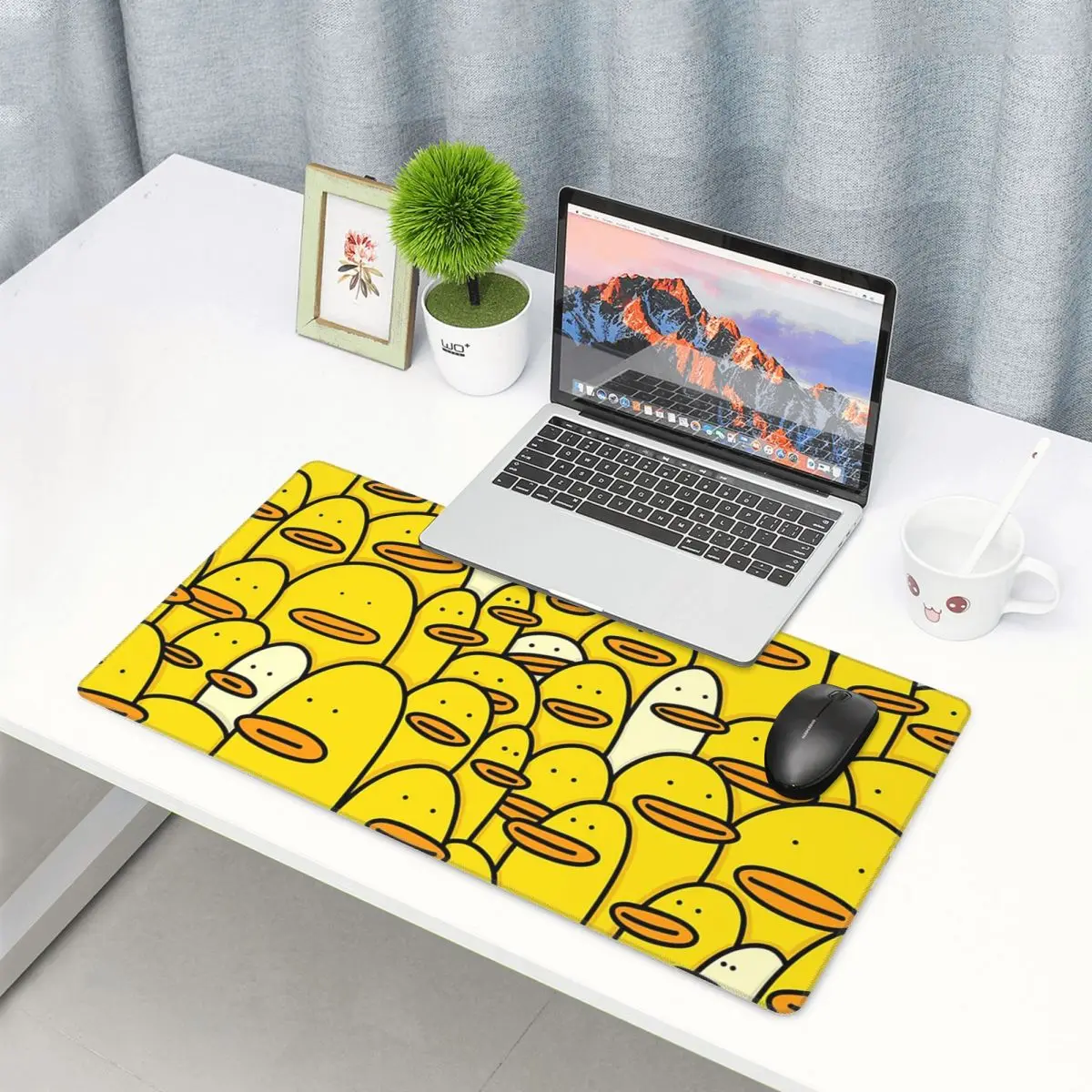 Large Mouse Pad Cartoon Yellow - Yellow Laptop Accessories avaliação e preço