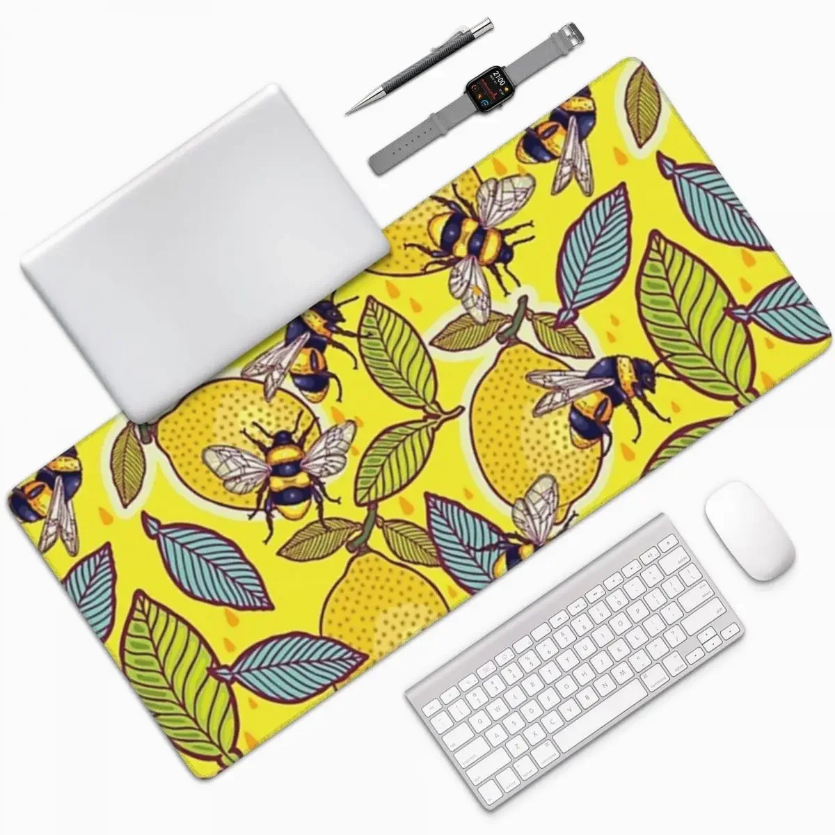Yellow Lemon And Bee Garden La - Yellow Laptop Accessories avaliação e preço