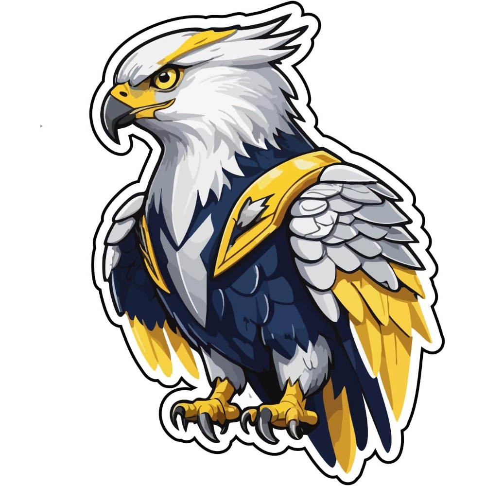 1PC Armor Style Eagle Sticker  - Yellow Laptop Accessories avaliação e preço