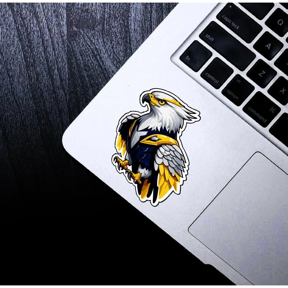 1PC Armor Style Eagle Sticker  - Yellow Laptop Accessories avaliação e preço