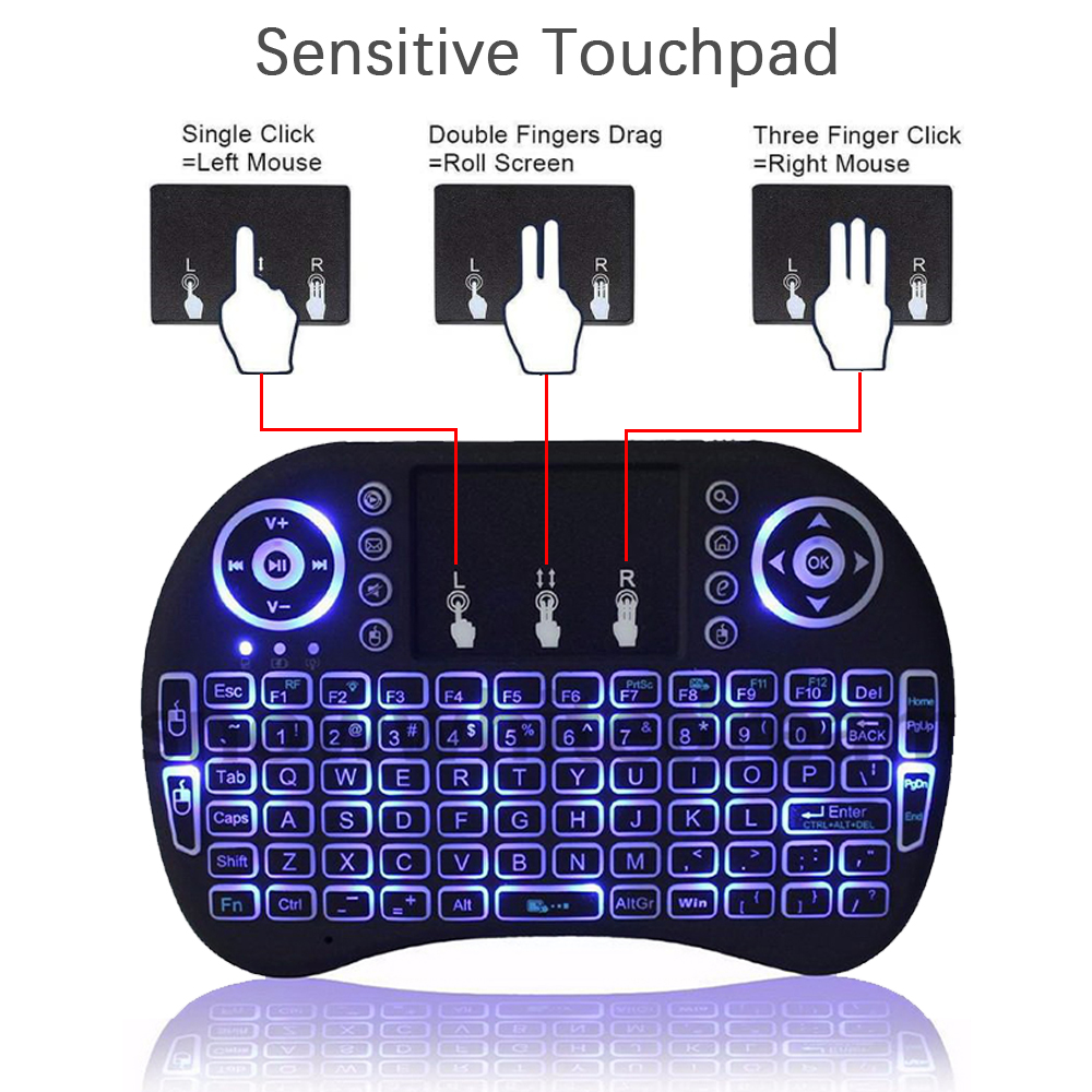 2.4G Air Mouse with Touchpad K - Laptop Accessories Combo avaliação e preço