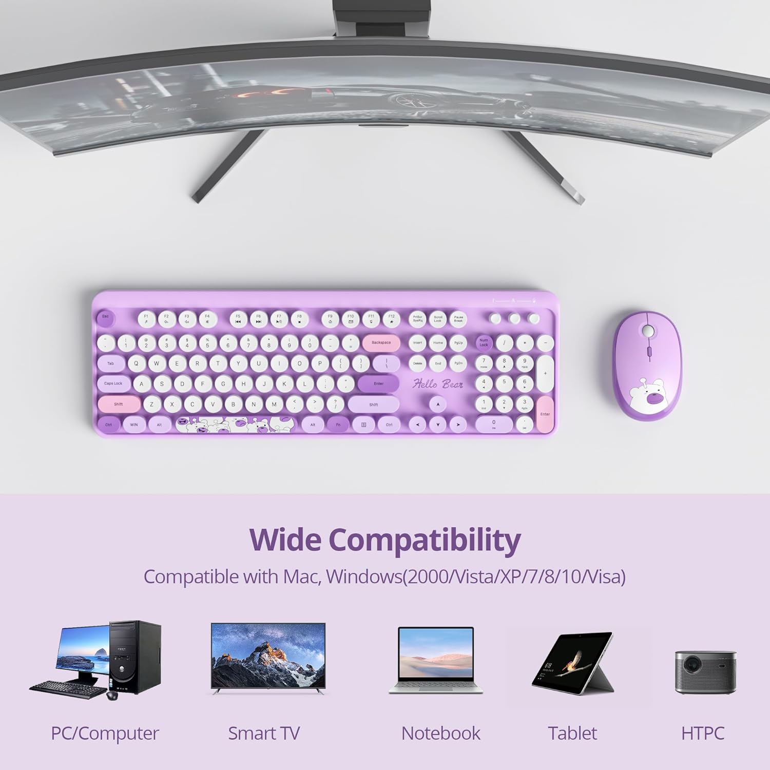 Ergonomic 2.4G Plug and Play W - Laptop Accessories Combo avaliação e preço