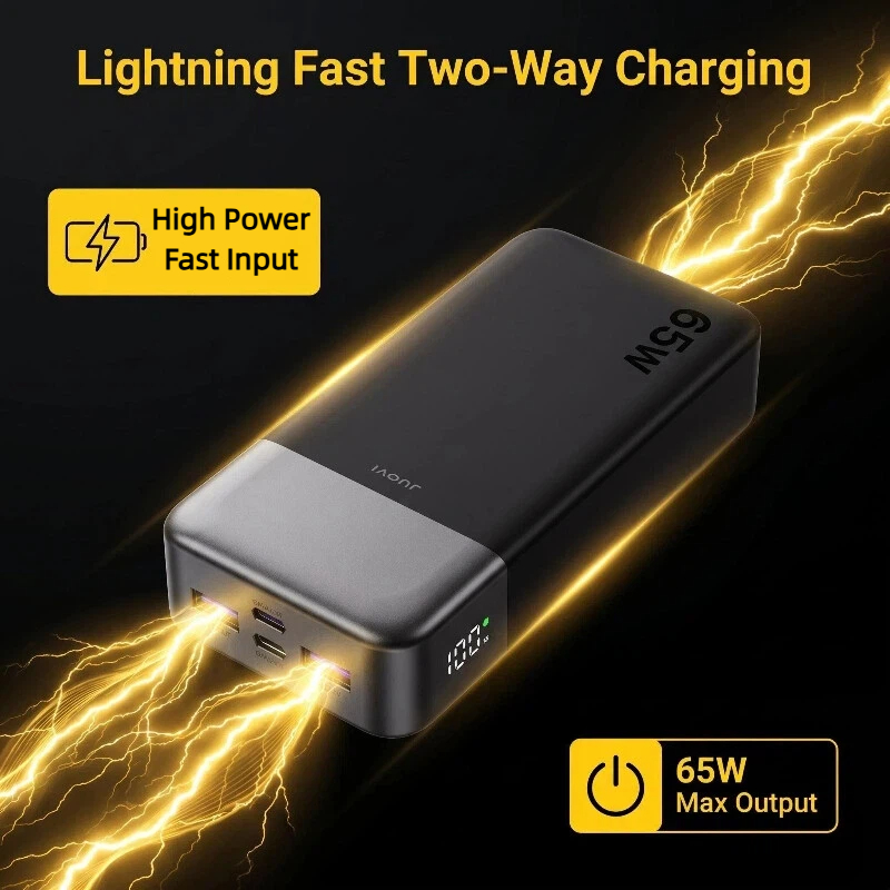 JUOVI 20000mAh Power Bank 65W  - Laptop Accessories Usb avaliação e preço